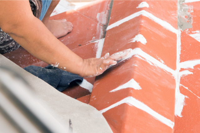 Columbus Roof repair by a worker.